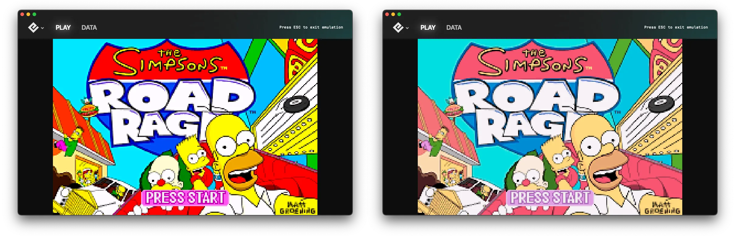 Audio settings example in Playback